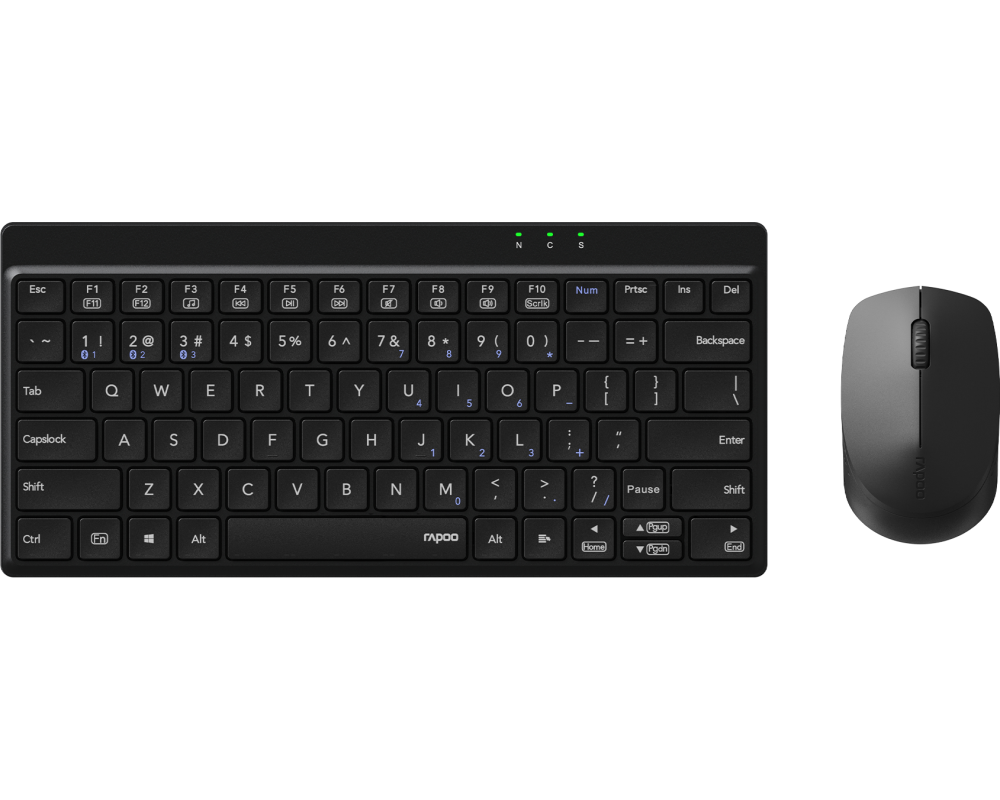RAPOO 8000GT Deskset R-11066 Wirel. Multimode,Black-Grey