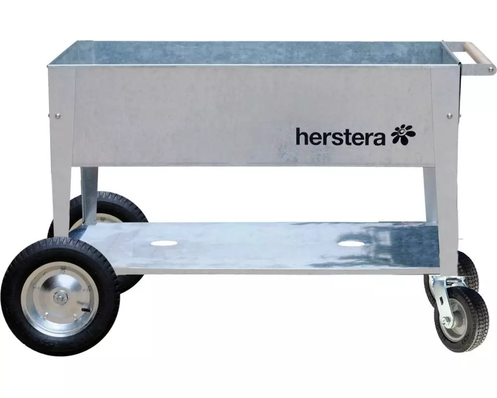 Herstera Hochbeet 120 x 60 x 84cm verzinkt, Wagen