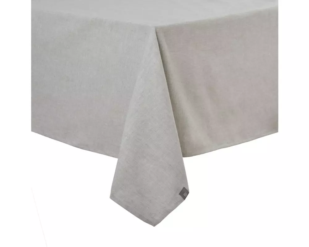 Urbanara Tischdecke Tolosa, 140 cm x 3 m, Hellgrau