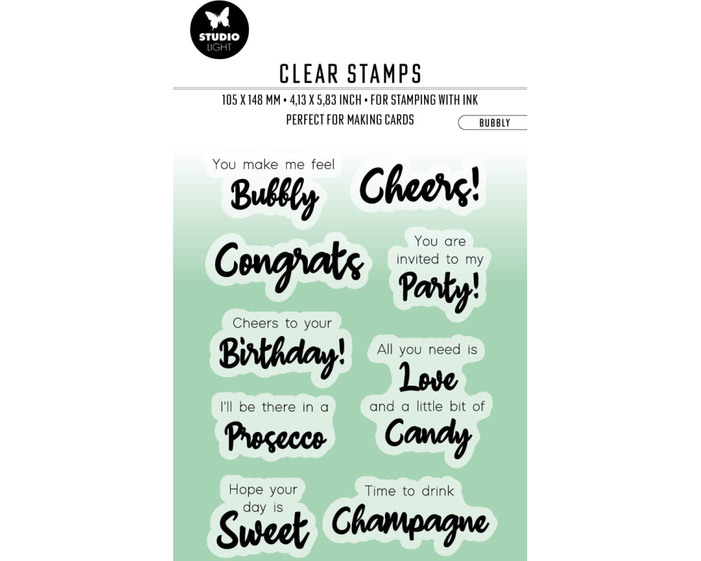 SIZZIX Klarischtstempel Bubbly STAMP356 14.8x10.5x0.3cm