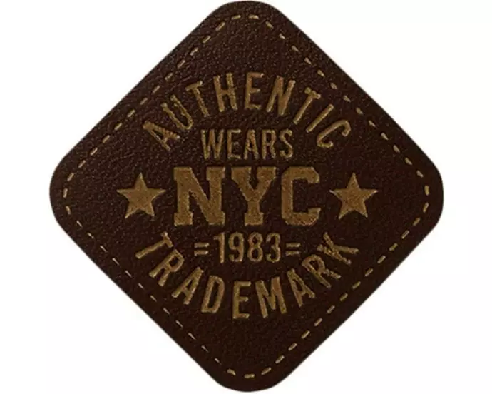 Mono-Quick Aufnäher Leder Authentic Wears NYC 1 Stück