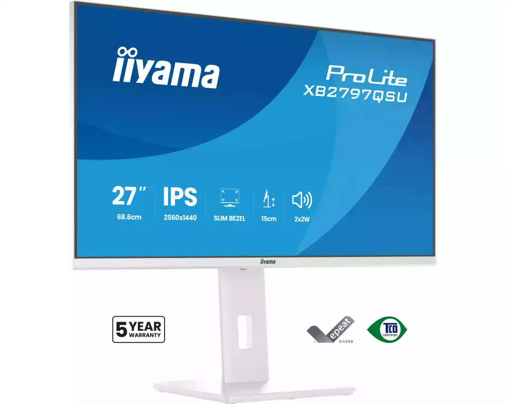 iiyama ProLite XB2797QSU-W1 Computerbildschirm 68,6 cm (27") 2560 x 1440 Pixel Quad HD LED Weiß