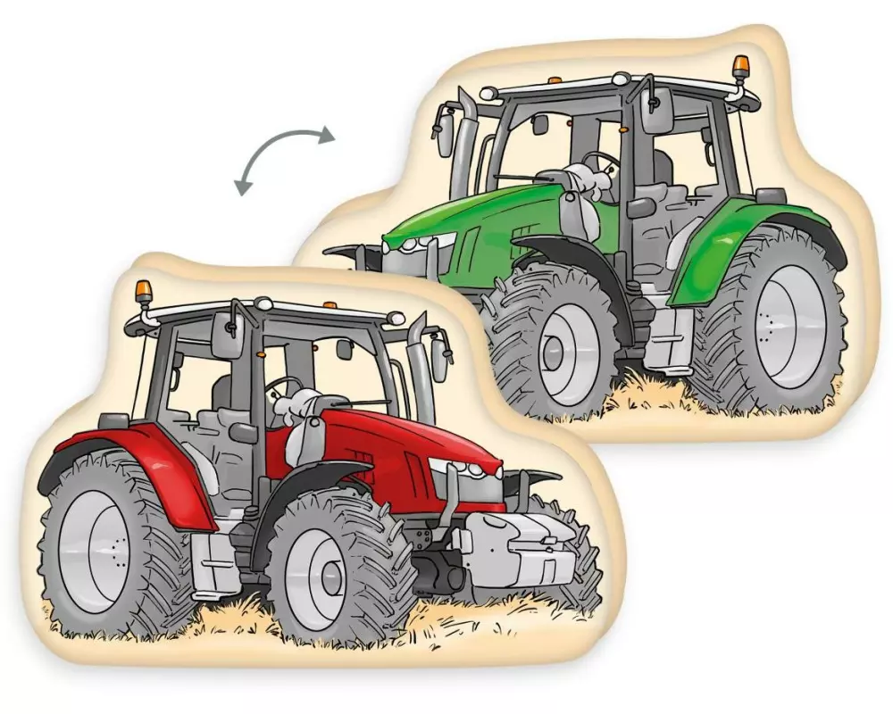 Herding Kissen Traktor 24 x 36 cm, Mehrfarbig