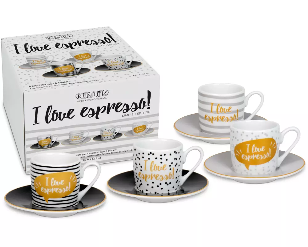 Könitz Espressoset im GK Love Espresso 85 ml, Weiss