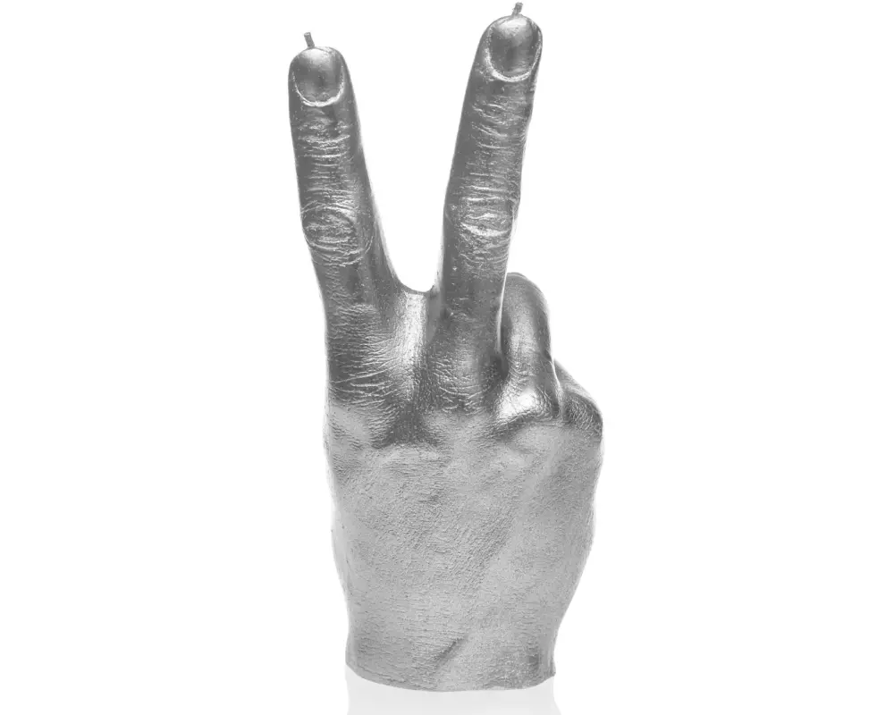 Candellana Kerze Hand Peace Silber
