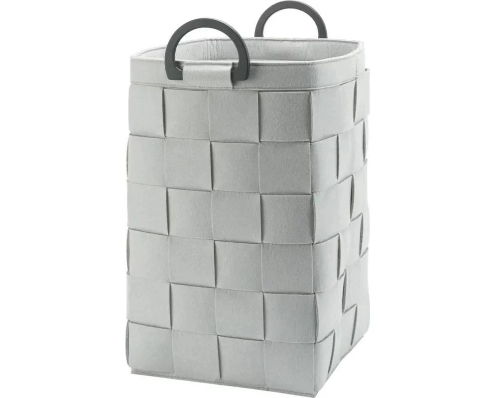 Aquanova Wäschekorb Dix 66 l, Silbergrau