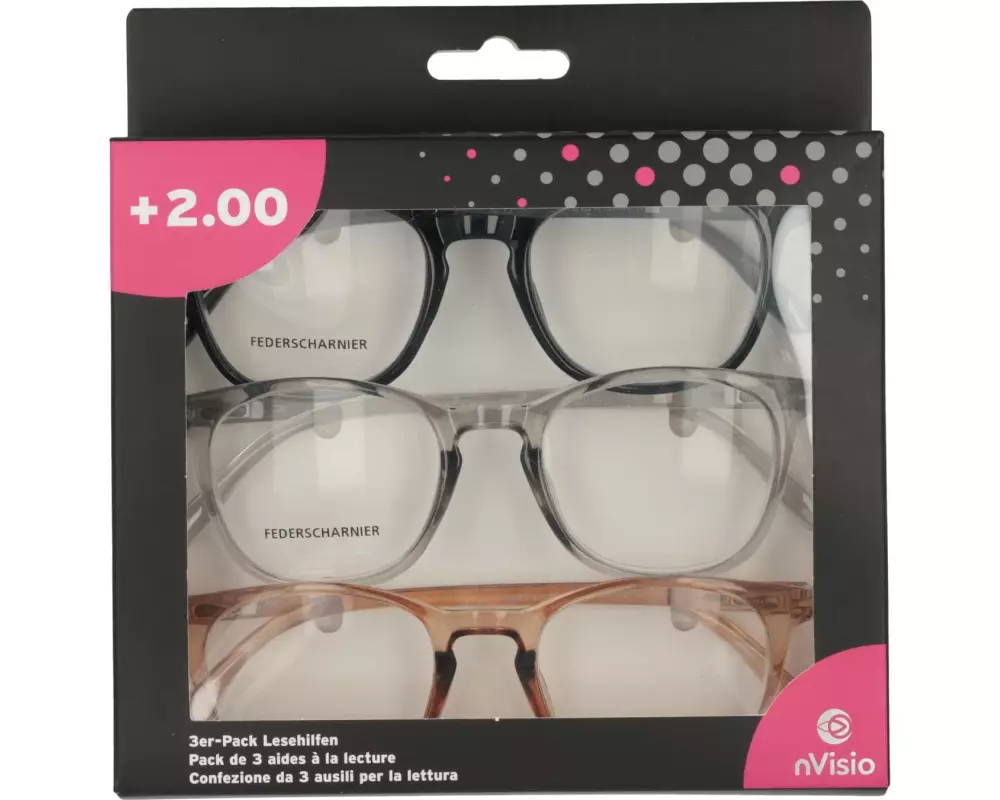 Trisa Accessoires Lesebrille 3er Set +2,0