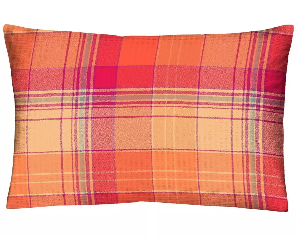Home Fashion Kopfkissenbezug Seesucker Tobi Orange, 50 x 70 cm