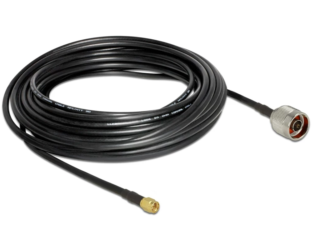 Delock Antennenkabel SMA/N-Type zu N-Type, 10 m
