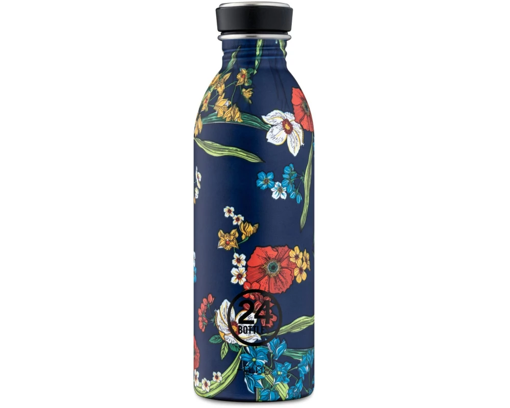 24Bottles Trinkflasche Urban 500 ml, Denim Bouquet