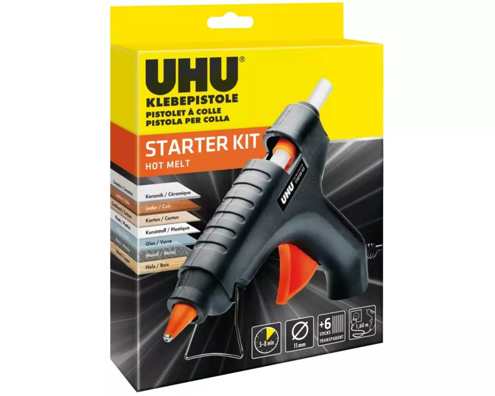 UHU Heissklebepistole Starter Kit Schwarz
