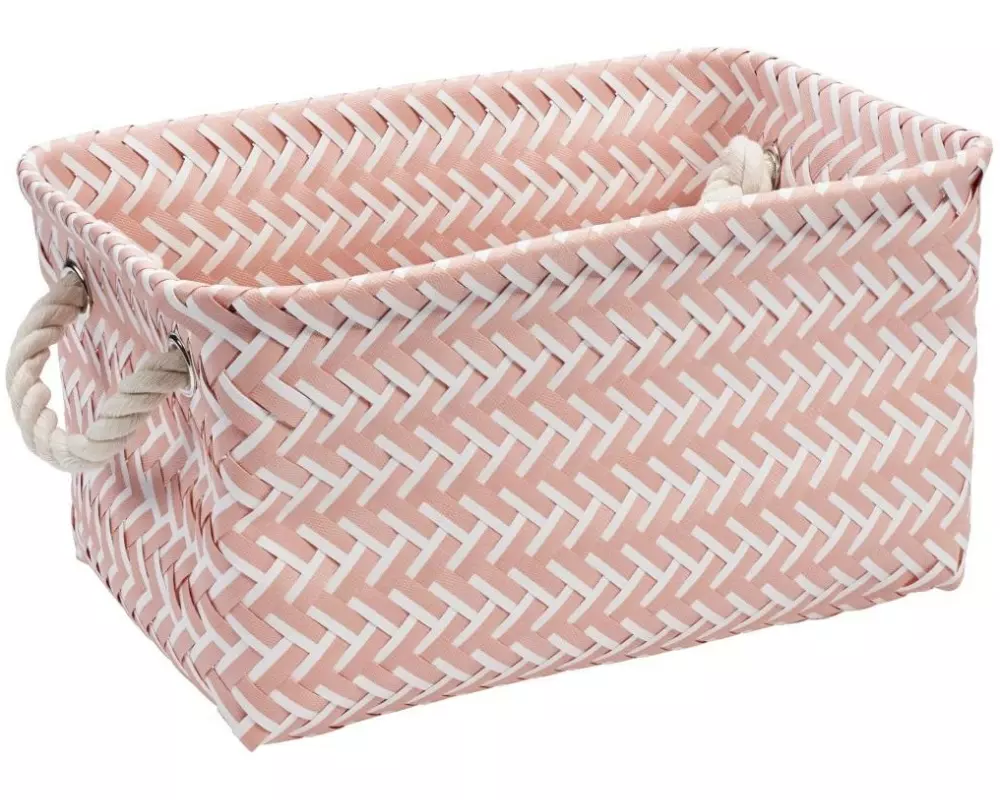 diaqua Aufbewahrungskorb Wove rosa Rosa/Weiss