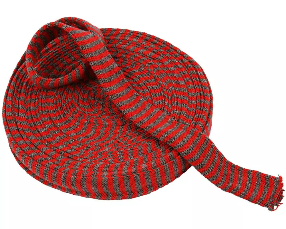 Creativ Company Strickschlauch 10 m, Grau/Rot
