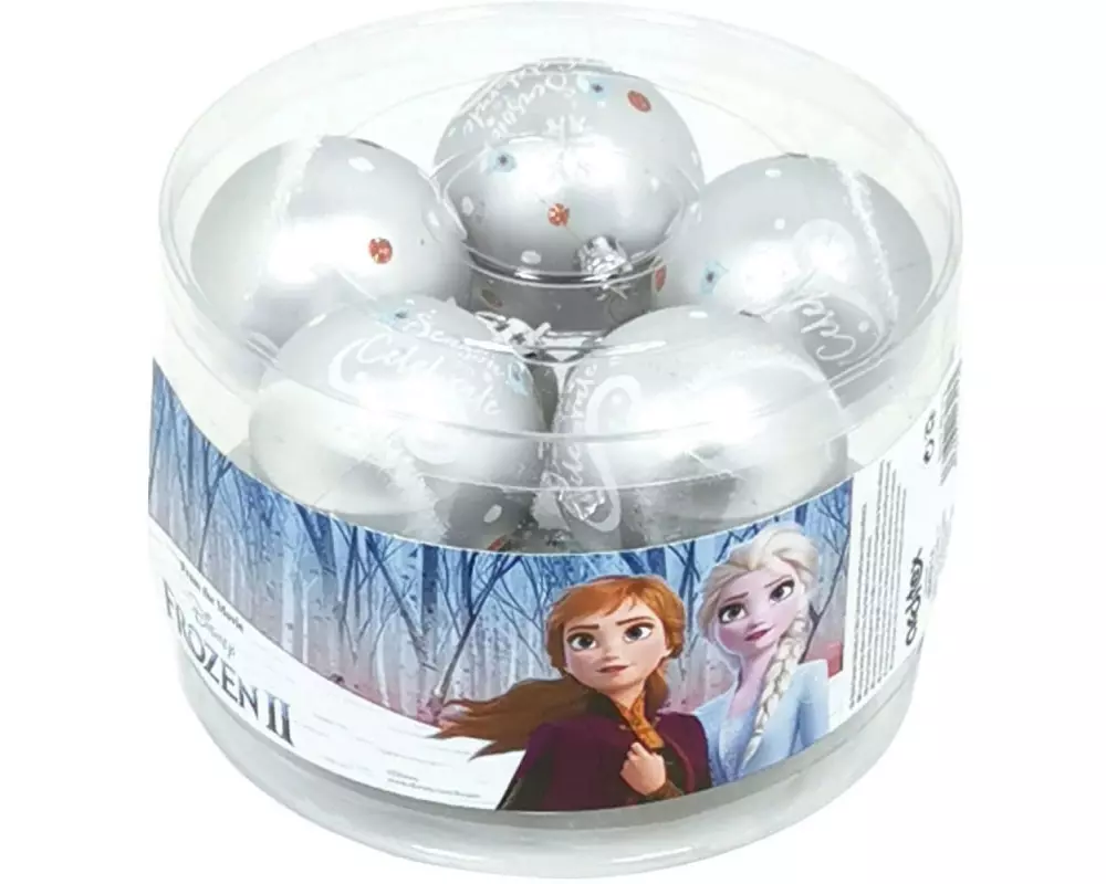 Arditex Weihnachtskugel 10 Stück, Ø 6 cm, Silber, Frozen 2