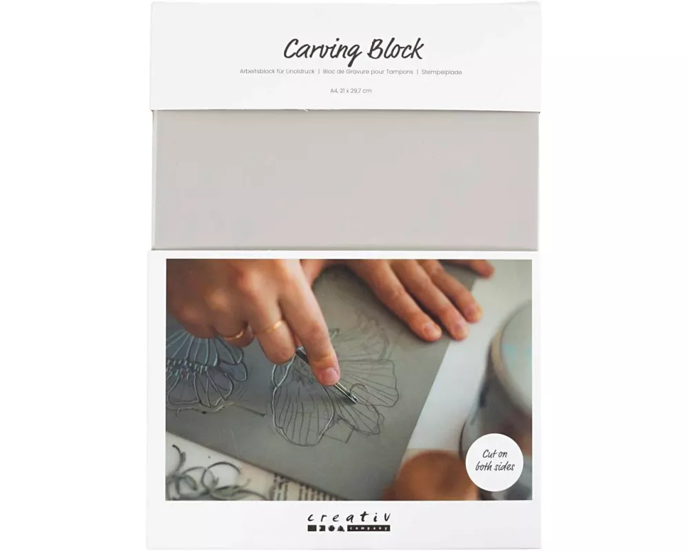 Creativ Company Stempel Zubehör Linoldruckplatte Gummi A4