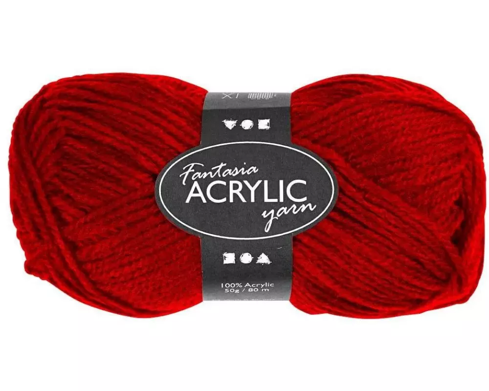 Creativ Company Wolle Acryl 50 g Rot