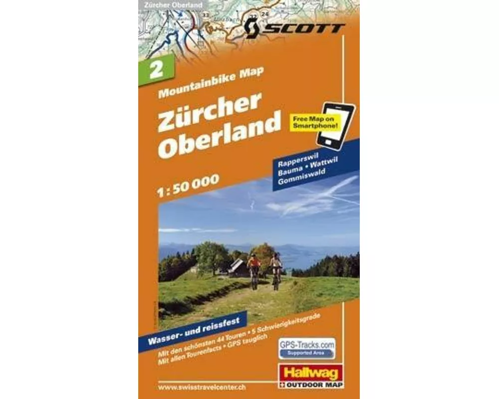 Hallwag Mountainbike-Karte 2 Zürcher Oberland 1:50.000