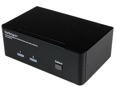 StarTech.com 2 Port Dual DisplayPort USB KVM Switch with Audio
