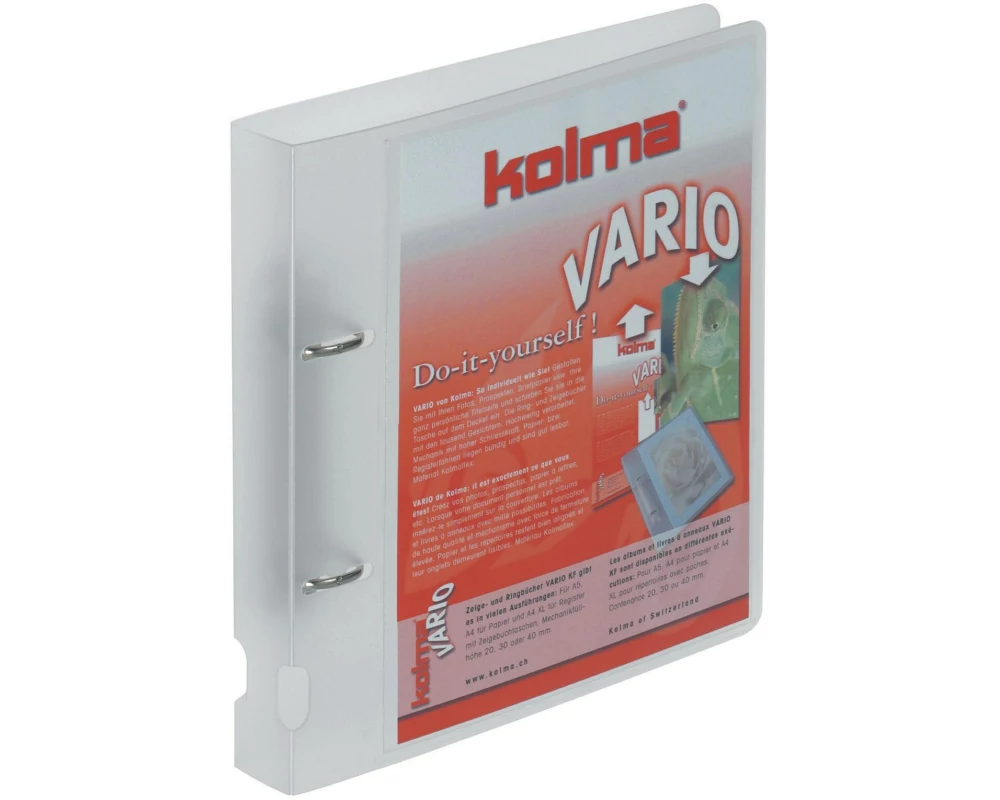 Kolma Ringbuch Vario A5 KolmaFlex 2 cm, Transparent