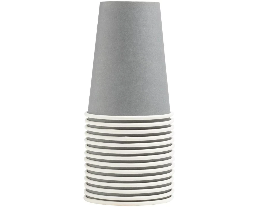 PRO nappe Einwegbecher 2 dl, 15 Stück, Grau