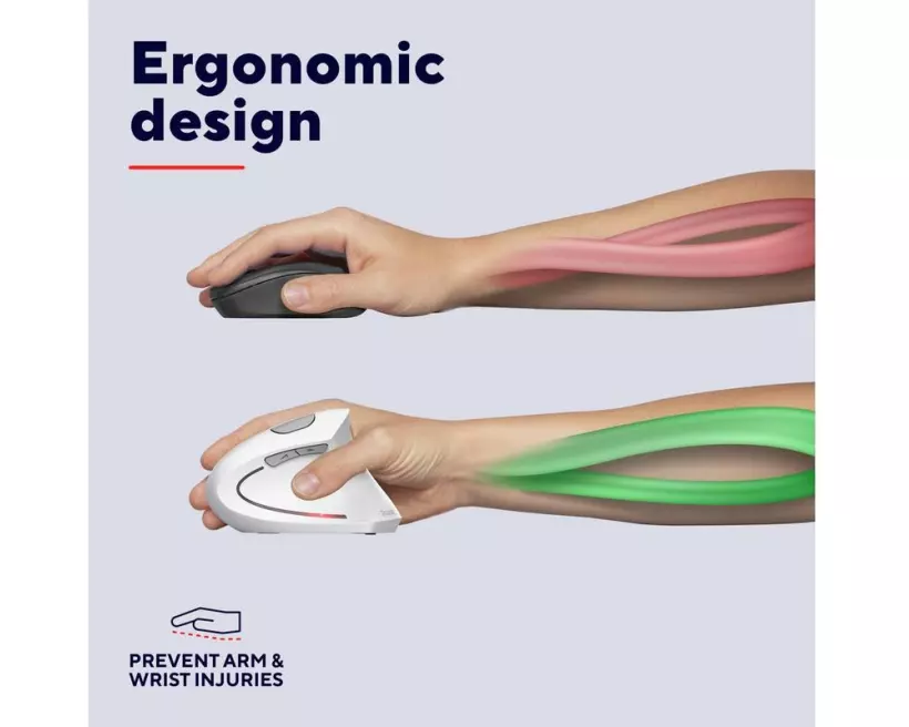 Trust Ergonomische Maus Verto Kabellos, vertikal, weiss