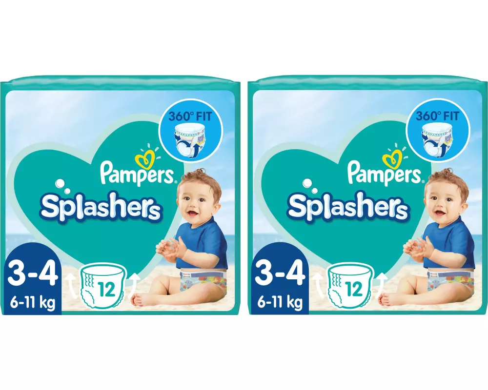 Pampers Windeln Splashers Tragepack Grösse 3-4, 2x 12 Stück
