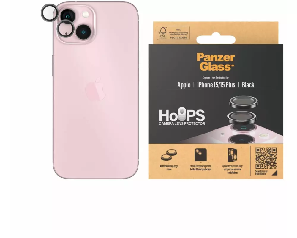 Panzerglass Lens Protector Rings HOOPS Apple iPhone 15 / 15 Plus