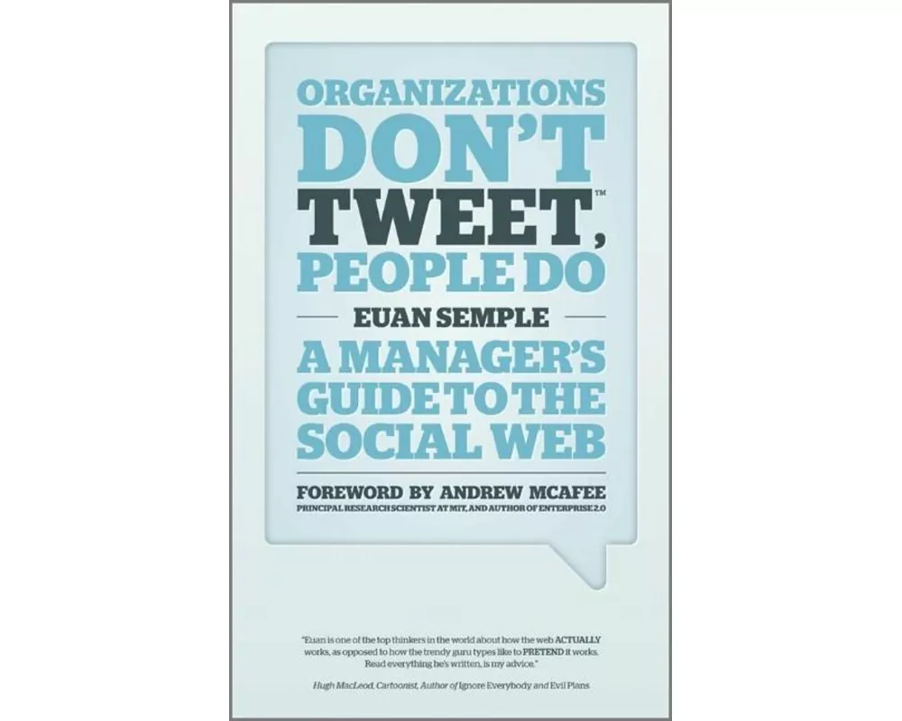 Organizations Don't Tweet, People Do
