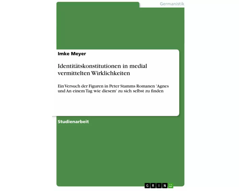 Identitätskonstitutionen in medial vermittelten Wirklichkeiten