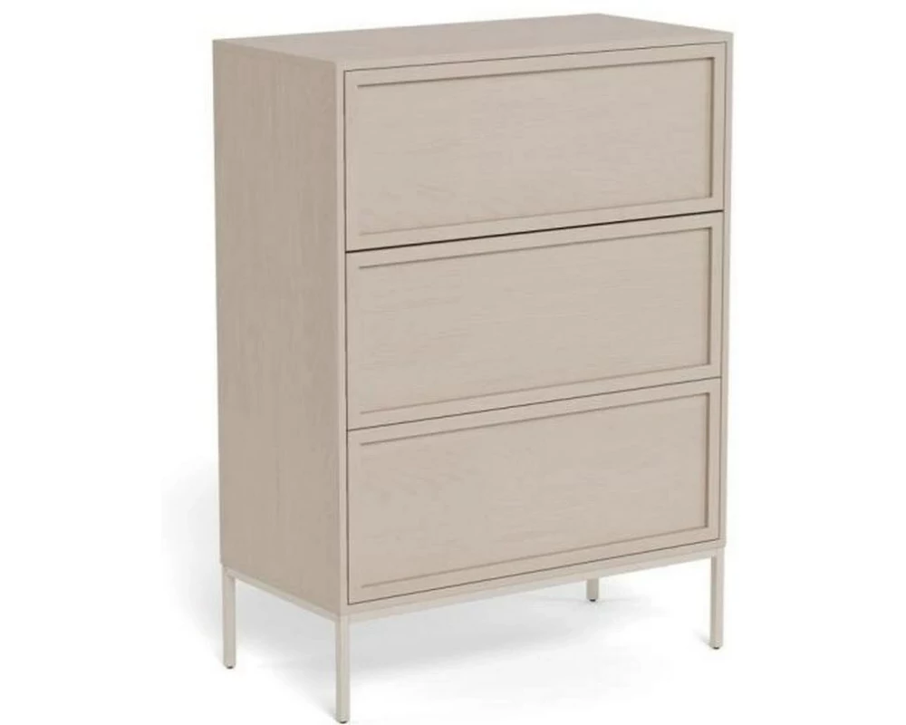 AC Design Kommode Palmdale 80 x 40 x 110 cm, Grau