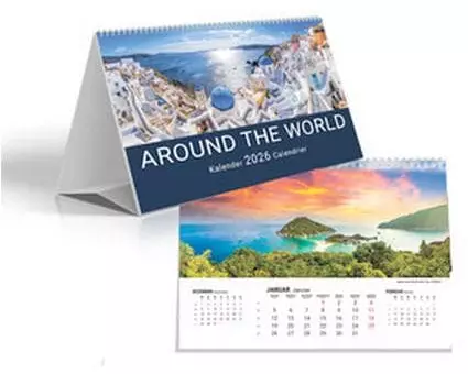 Simplex 3-Monats-Tischaufsteller Aroundtheworld 2026 21 x 15 cm