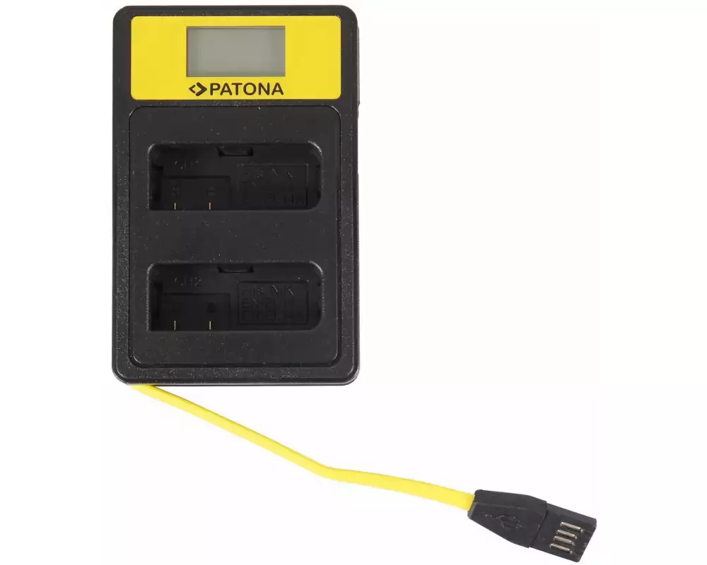 Patona Ladegerät Smart Dual LCD USB Nikon Akku EN-EL14