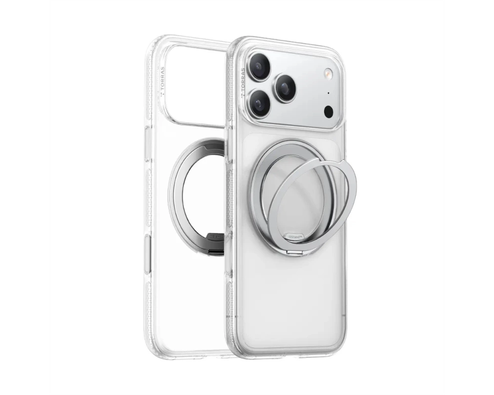 Torras Ostand R Fitness Schutzhülle, iPhone 17 Pro, MagSafe, transparent