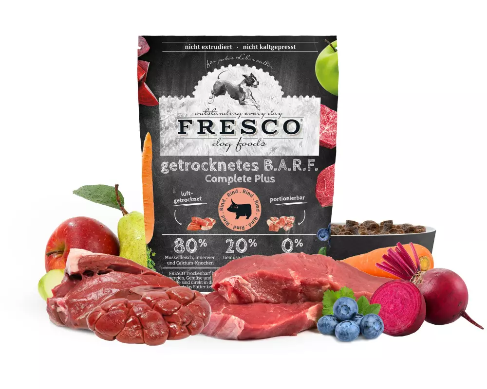 FRESCO Trockenfutter BARF Complete Plus Rind, 5 kg