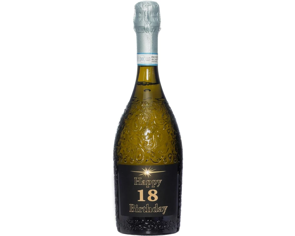 Dreams and Fantasy Geschenkidee Prosecco dark Happy Birthday 18 750 ml