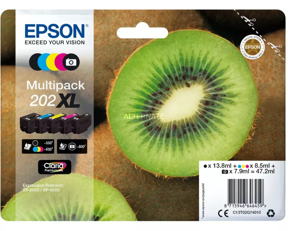 Epson Tinte 202 XL / C13T02G74010