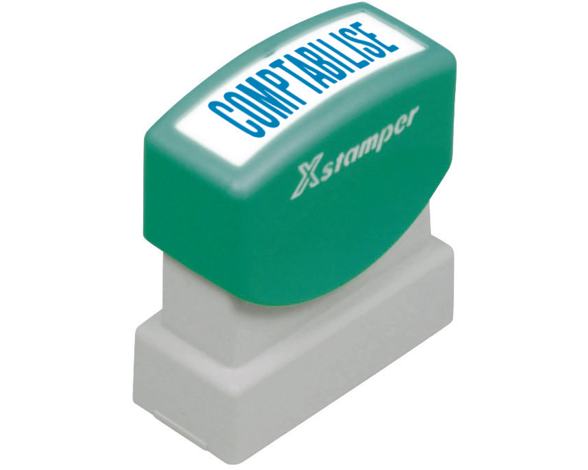 XSTAMPER Stempel Comptabilisé F F129-B blau
