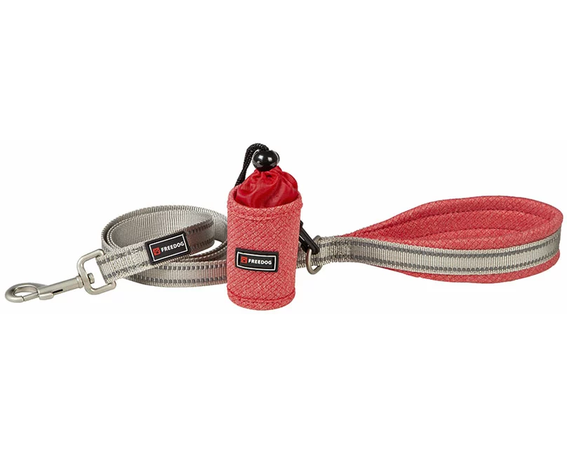 Freedog Kurzleine Shiva aus Nylon rot 120x2.5cm