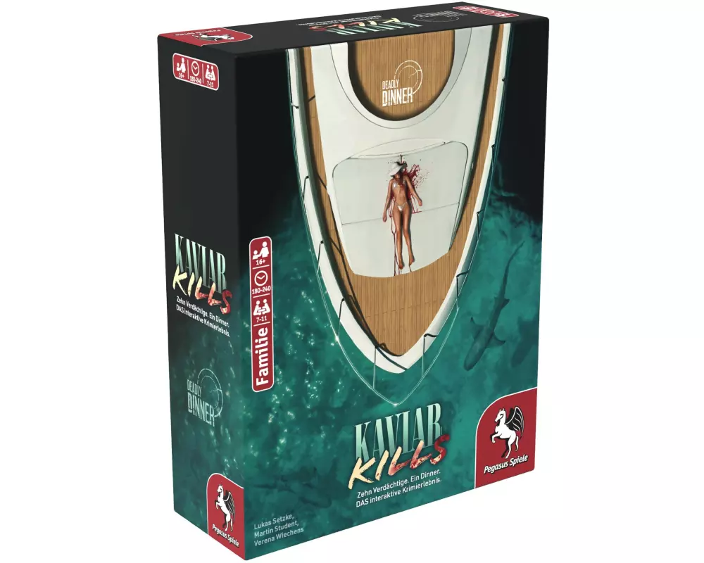 Pegasus Spiele Familienspiel Deadly Dinner – Kaviar Kills -DE-