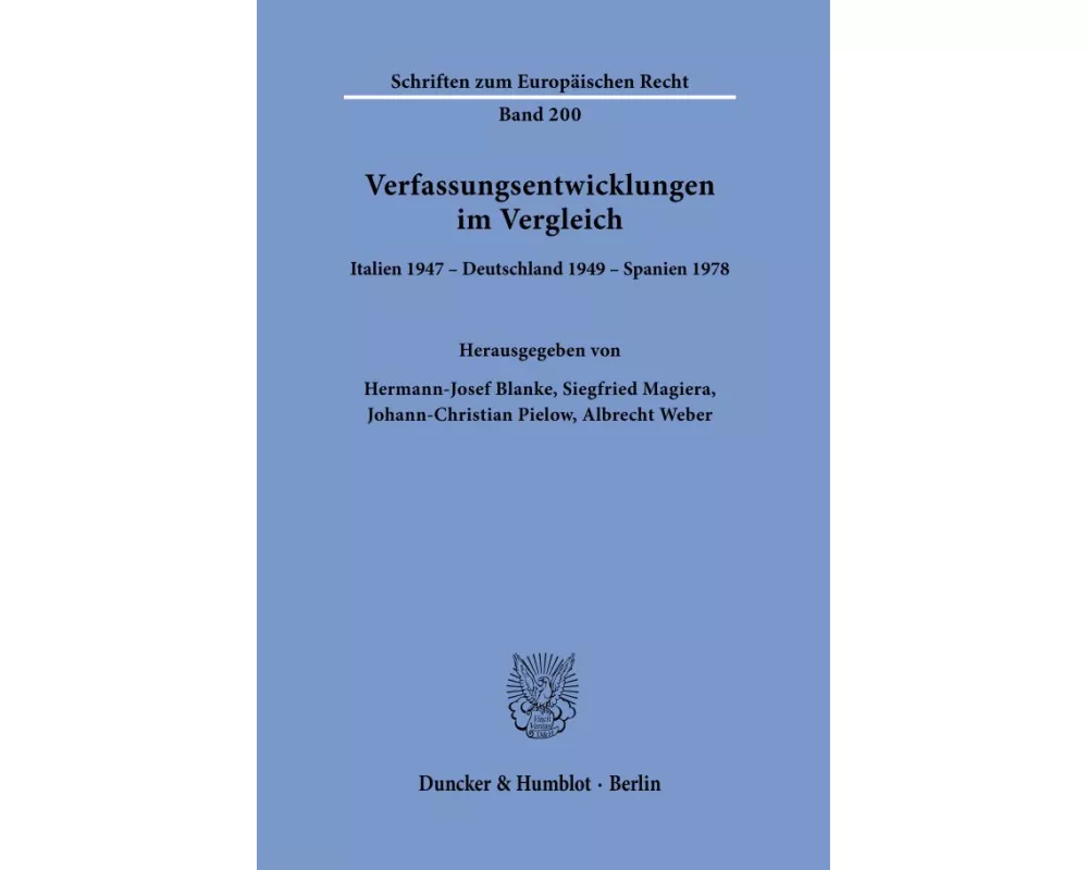 Verfassungsentwicklungen im Vergleich.