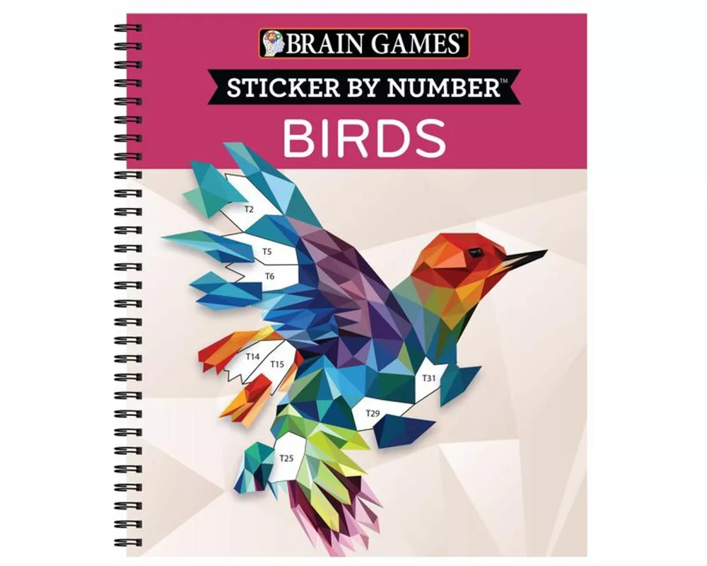 Brain Games - Sticker by Number: Birds (28 Images to Sticker)