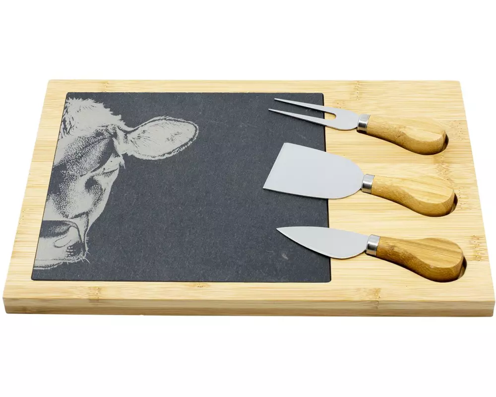 Kadastar Servierplatte Kuh Zoom Anthrazit/Hellbraun