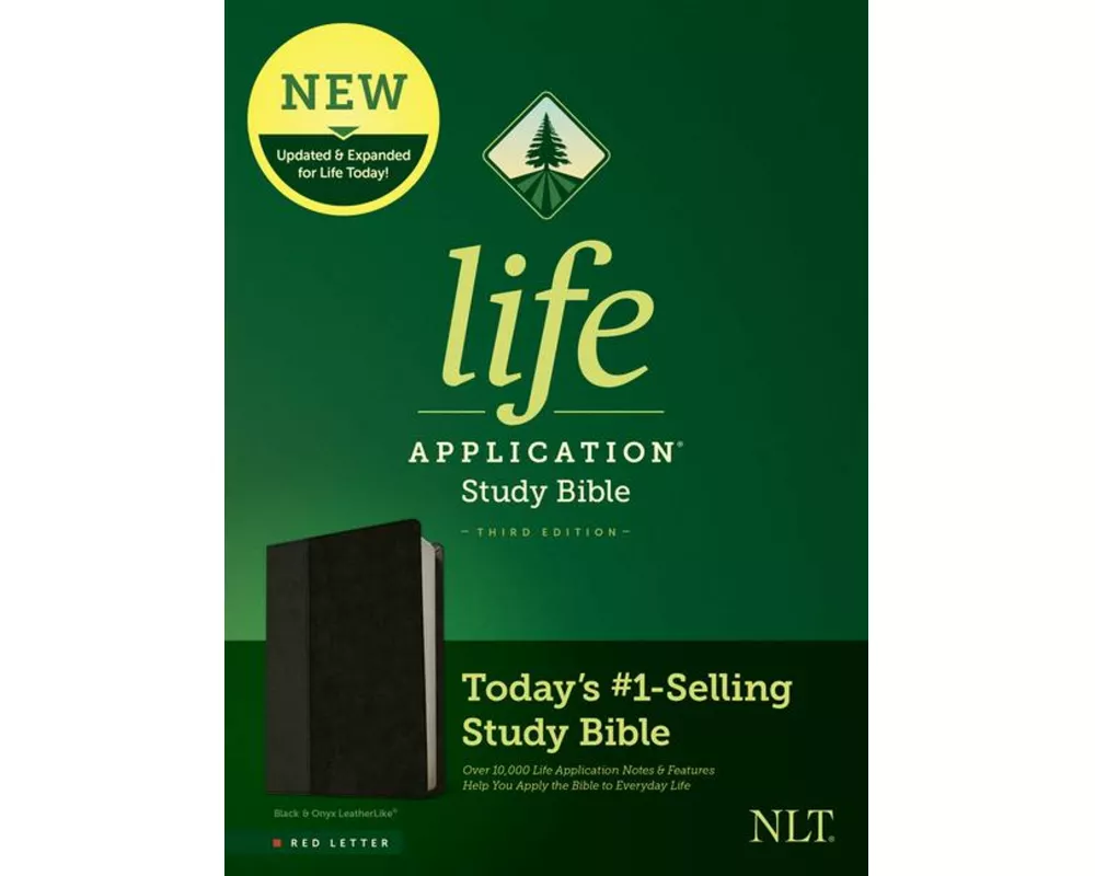 NLT Life Application Study Bible, Third Edition (Leatherlike, Black/Onyx, Red Letter)
