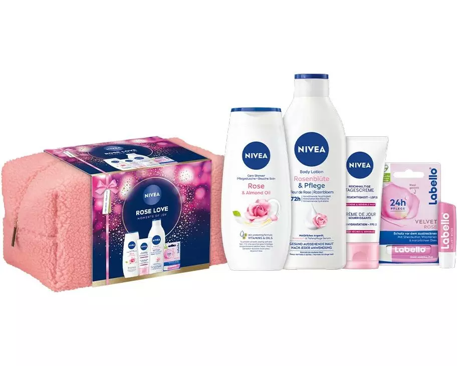 NIVEA Geschenkset Rose Love 4-teilig