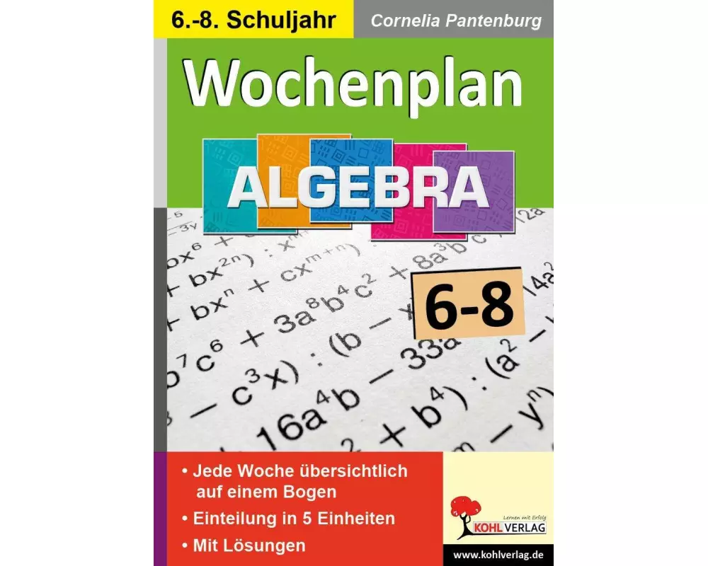 Wochenplan Algebra / Klasse 6-8