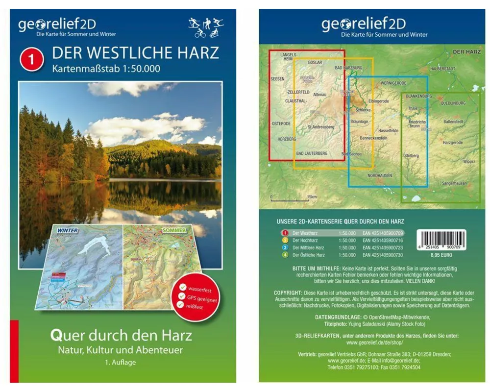 Wanderkarte Der Westliche Harz 1:50.000