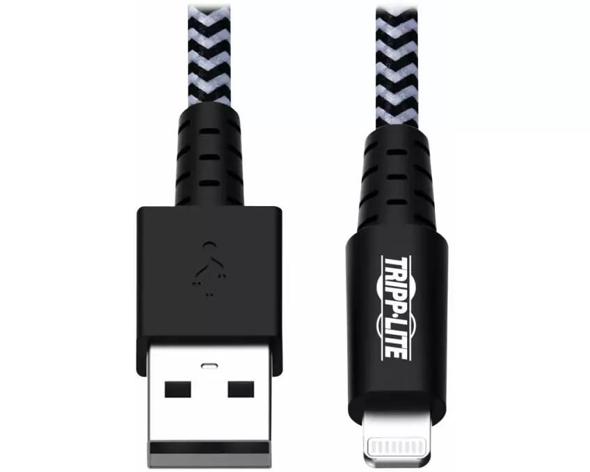 EATON TRIPPLITE Heavy-Duty, USB-A to Lightning, Sync/Charge Cable, MFi Certified - M/M, USB 2.0, 6ft. 1.83m