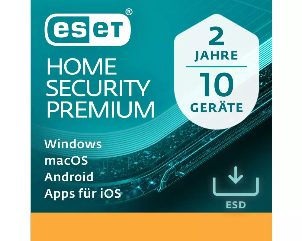 ESET HOME Security Premium ESD, Vollversion, 10 User, 2 Jahre