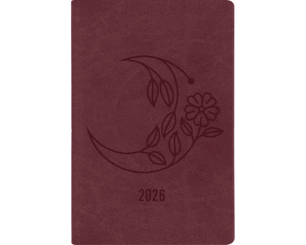 SIMPLEX Ladytimer Pocket 2026 40542.26 1W/2S dunkelrot ML 7.5x11.2cm