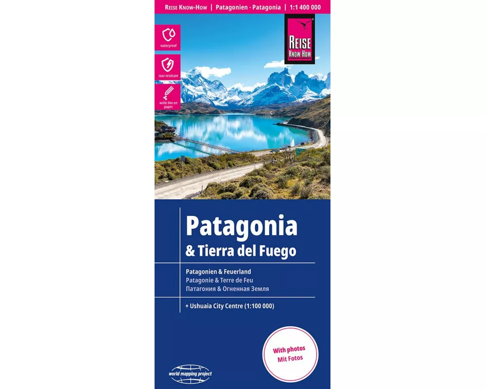 Reise Know-How Landkarte Patagonien, Feuerland / Patagonia, Tierra del Fuego (1:1.400.000)